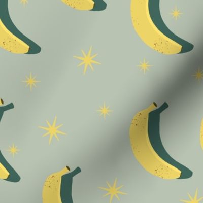 Pop art bananas and stars