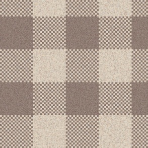 Woven Gingham Dark Taupe