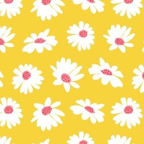 Daisies Playful Floral - Yellow