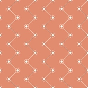 8X8 Zigzag - LARGE Scale - Halloween Coordinate - Halloween Backgrounds - Cute Pastel Halloween - Halloween Aesthetic - Coral