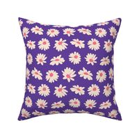 Daisies Playful Floral  - Purple