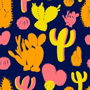 Bright big cactuses