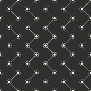 8x8 Zigzag - LARGE Scale - Halloween Coordinate - Halloween Backgrounds - Cute Halloween - Halloween Aesthetic - Black and White
