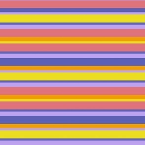 Unevenly spaced bold stripes - Optimism palette