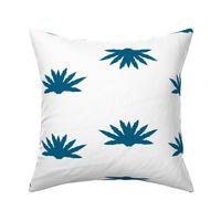 Blue Hawaii – Palm Frond 2 – Blue on White