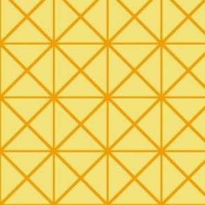 Wireframe Plaid Petal Solid Colors Buttercup Marigold