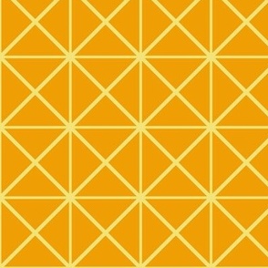 Wireframe Plaid Petal Solid Colors Marigold Buttercup