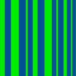 Flower Blanket Stripes Lime Green/Cadet Blue