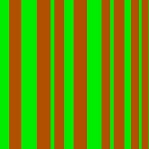 Flower Blanket Stripes Lime Green/Bright Rust