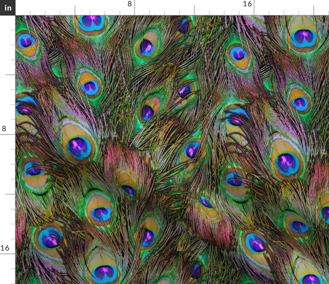 Peacock Feathers Invasion - Stripes