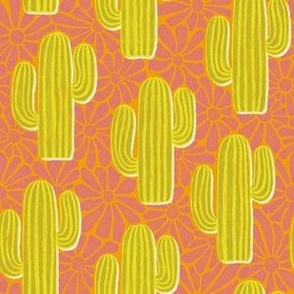Cheerful Cactus - 6" medium - optimism - watermelon, marigold, and lemon lime