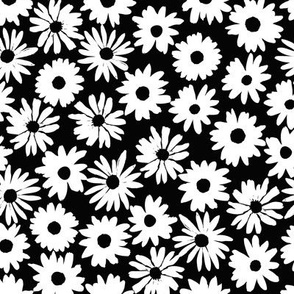 229 Daisies black and white