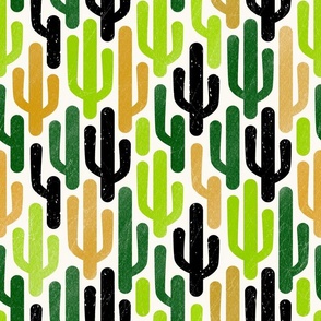 minimalist bold cacti mustard #c3932b green - 18 inch (12 inch wallpaper)
