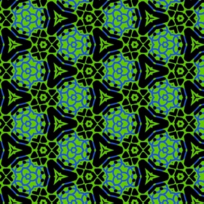 Green African Wax Style Pattern