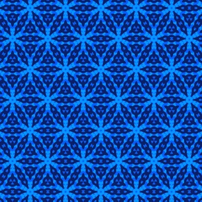 Blue African Wax Fabric Design