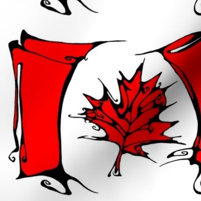 Inkblot Canadian Flag