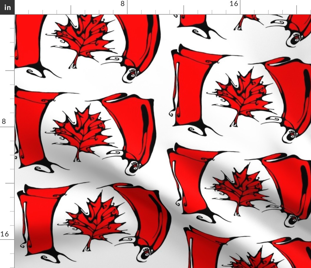 Inkblot Canadian Flag