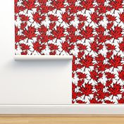 Inkblot Red Maple Leaves