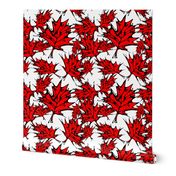 Inkblot Red Maple Leaves