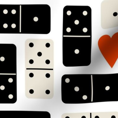 Game of Love / dominos / black and white 