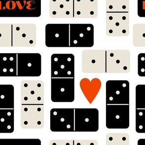Game of Love / dominos / black and white 