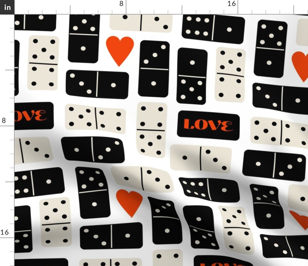 Game of Love / dominos / black and white 