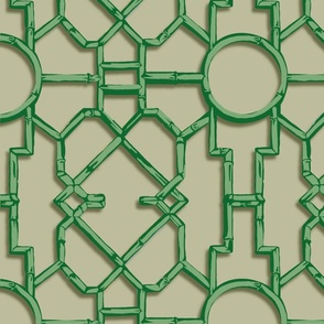 Bamboo Trellis - Traditional Green