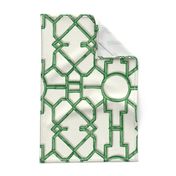 Bamboo Trellis - Cream & Green