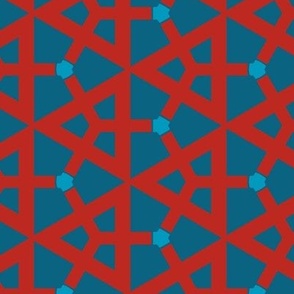 Hexagon Petal Solid Color Coordinates Peacock