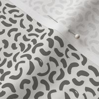 Painterly Cheetah Print | Small Scale | Cream White and Taupe Grey | non directional brush strokes