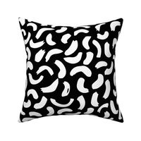 Painterly Cheetah Print | Large Scale | Black and White | non directional brush strokes