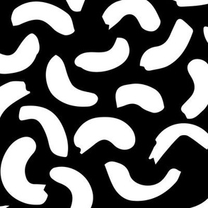 Painterly Cheetah Print | Large Scale | Black and White | non directional brush strokes