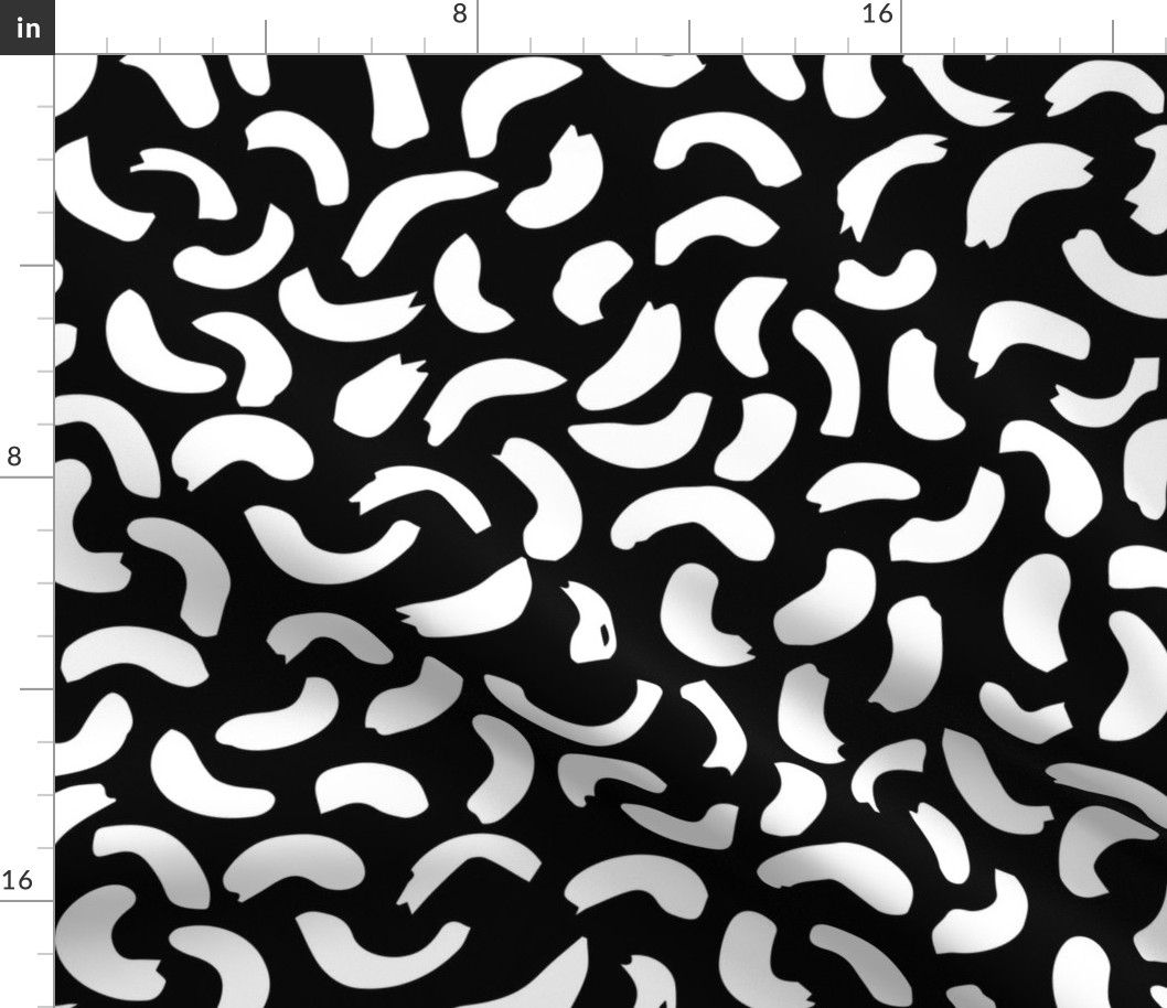 Painterly Cheetah Print | Large Scale | Black and White | non directional brush strokes