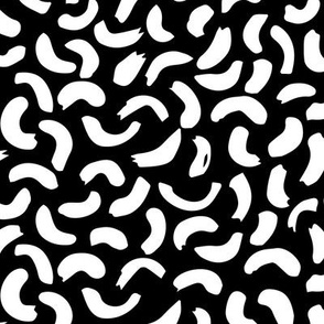 Painterly Cheetah Print | Medium Scale | Black and White | non directional brush strokes