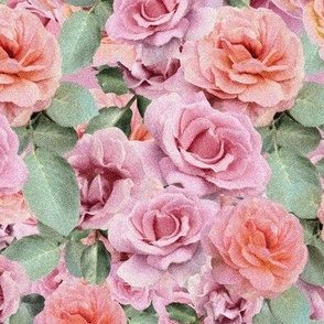 Bed of Roses, Pink and Coral