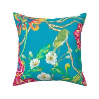 Chinoiserie Floral Birds & Peonies - Brights