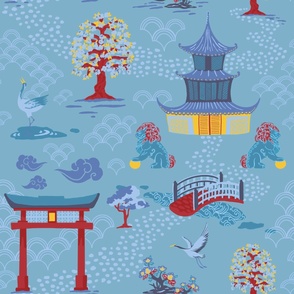 Oriental Garden - Blue