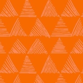 Bright Triangle Lines // Carrot Peach Orange