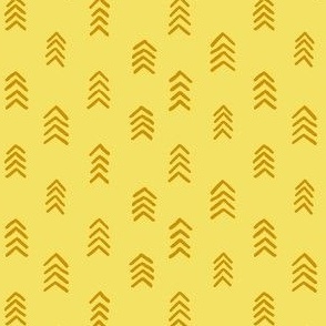 Bright Chevron Arrows // Mustard Buttercup Yellow