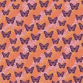 Mini Micro // Optimistic Boho Butterflies & Bubbles: Butterfly Insects Bugs - Pink