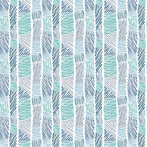 Abstract Jungle Stripes Blue