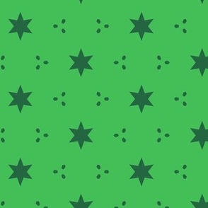 Stars Petal Solid Color Coordinates Grass Emerald