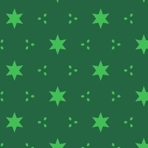 Stars Petal Solid Color Coordinates Emerald Grass