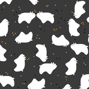 LITTLE POLAR BEARS (on dark grey)