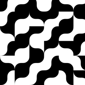 Abstract black and white design