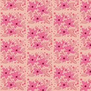 Pinkie Flowers with Dots