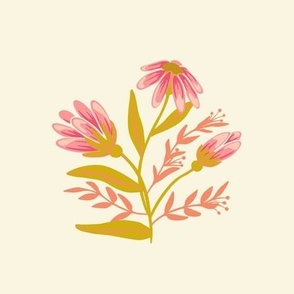 Simple Flowers - #1- Pink - Photo Tile