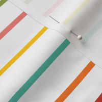 Medium Colorful Stripes on White