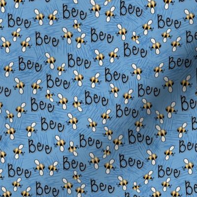 Beekeeping Gnomes Bees Please on textured blue