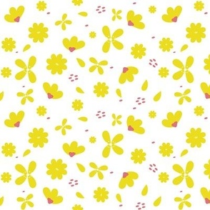 Optimism - Lemon Lime - Floral Ditsy.